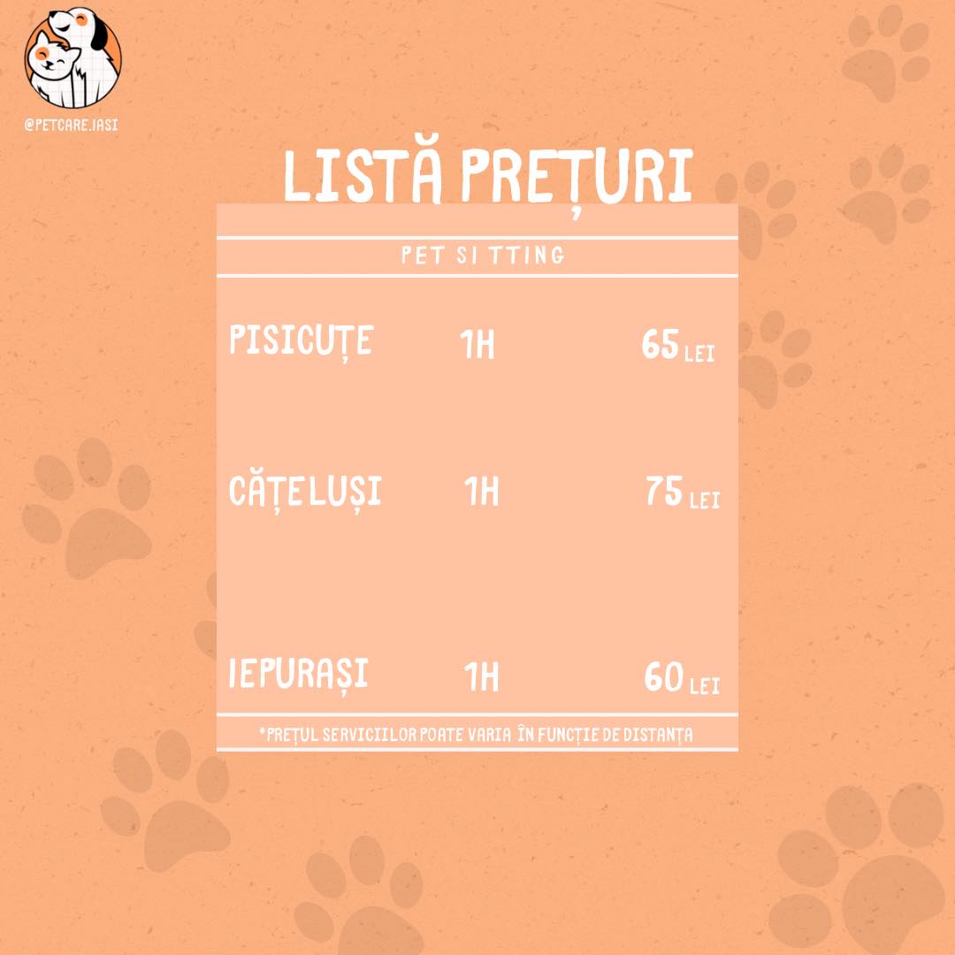 Prețuri PetCare Iași